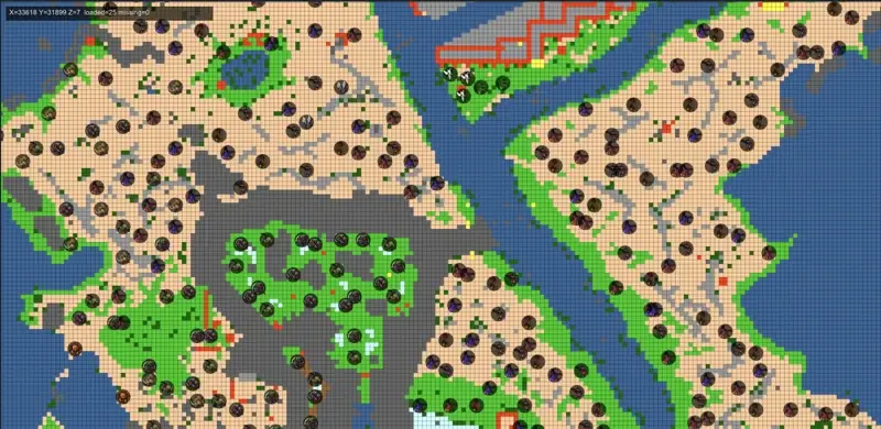 Loaded EchoBot minimap with waypoints and creatures